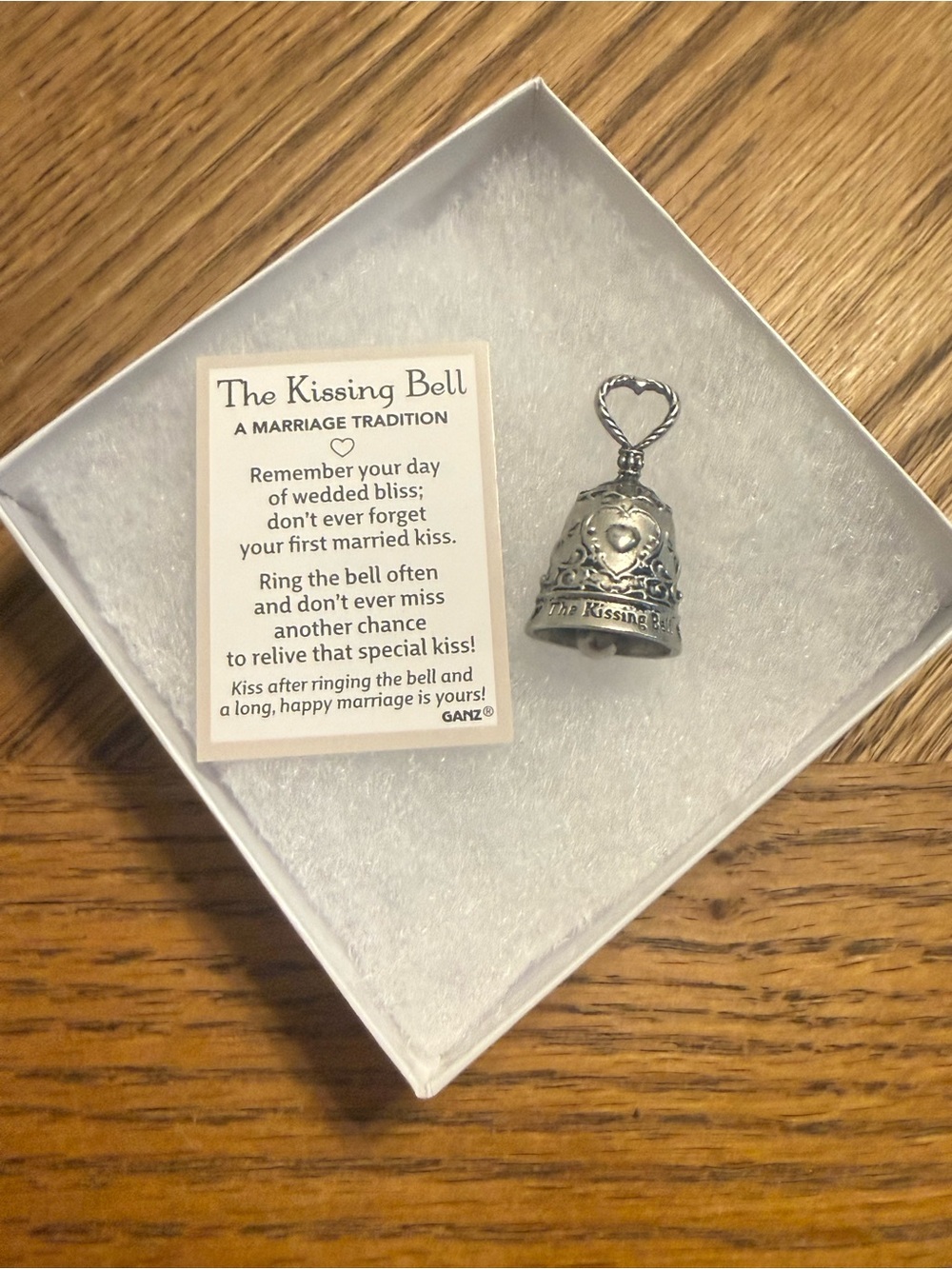 Ganz The Kissing Bell Wedding Marriage Tradition Silver Keepsake Gift